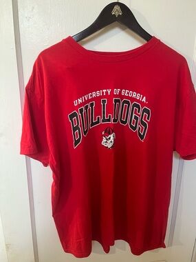 Champion Georgia Bulldogs NCAA Graphic Tee | Red | Size 2XL | EUC